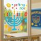 Jumbo Menorah Window Gel Decorations, Chanukah Reusable Window Clings Set